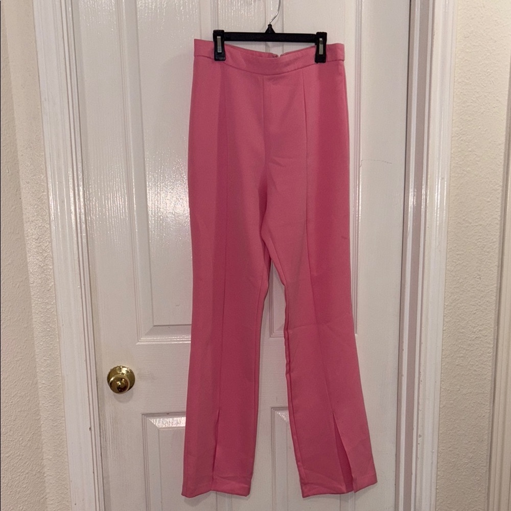 DO+BE Pink Flare Pants High-Waisted Boot Cut (worn once)